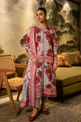 MAARIA.B — 3pc on Digital Lawn with Lawn 4 side printed Dopatta image 0